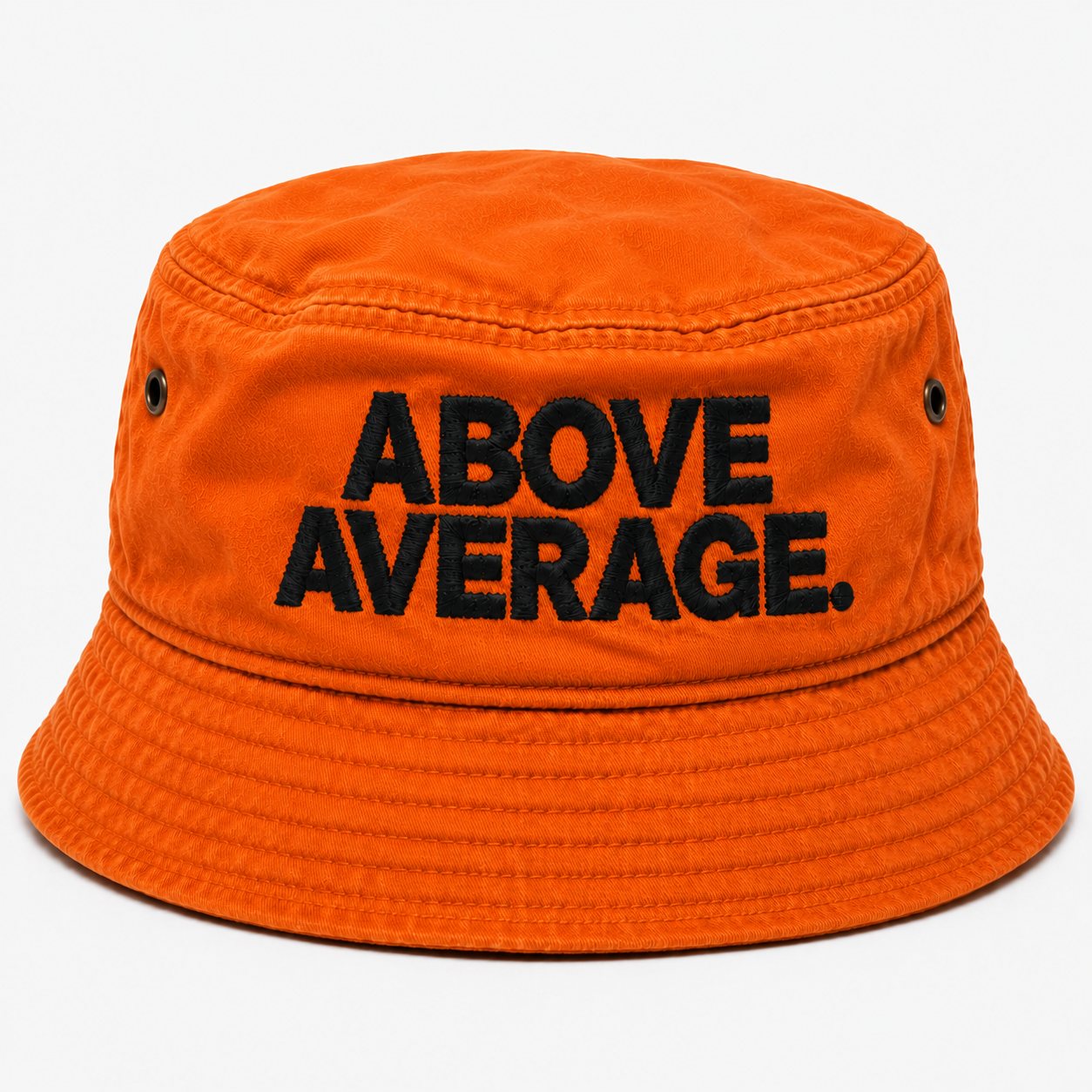 ABOVE AVERAGE BUCKET HAT [ORANGE / BLACK LETTERING]
