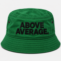 ABOVE AVERAGE BUCKET HAT [GREEN/ BLACK LETTERING]