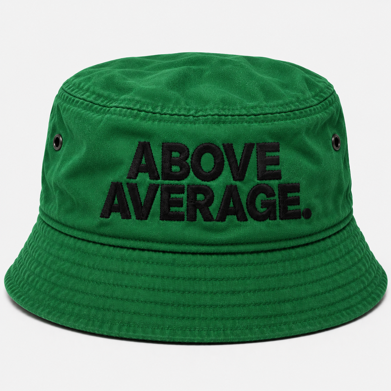 ABOVE AVERAGE BUCKET HAT [GREEN/ BLACK LETTERING]