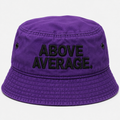 ABOVE AVERAGE BUCKET HAT [PURPLE / BLACK LETTERING]