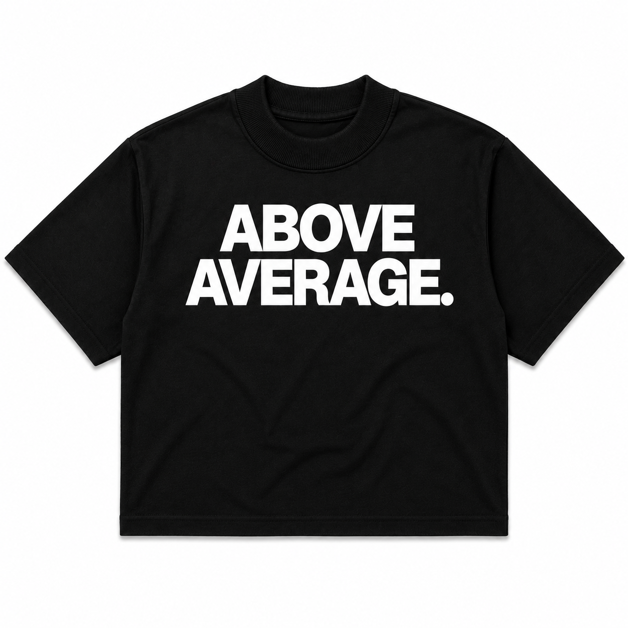 ABOVE AVERAGE PRO CLUB T SHIRT [BLACK / WHITE LETTERING]