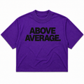 ABOVE AVERAGE PRO CLUB T SHIRT [PURPLE / BLACK LETTERING]