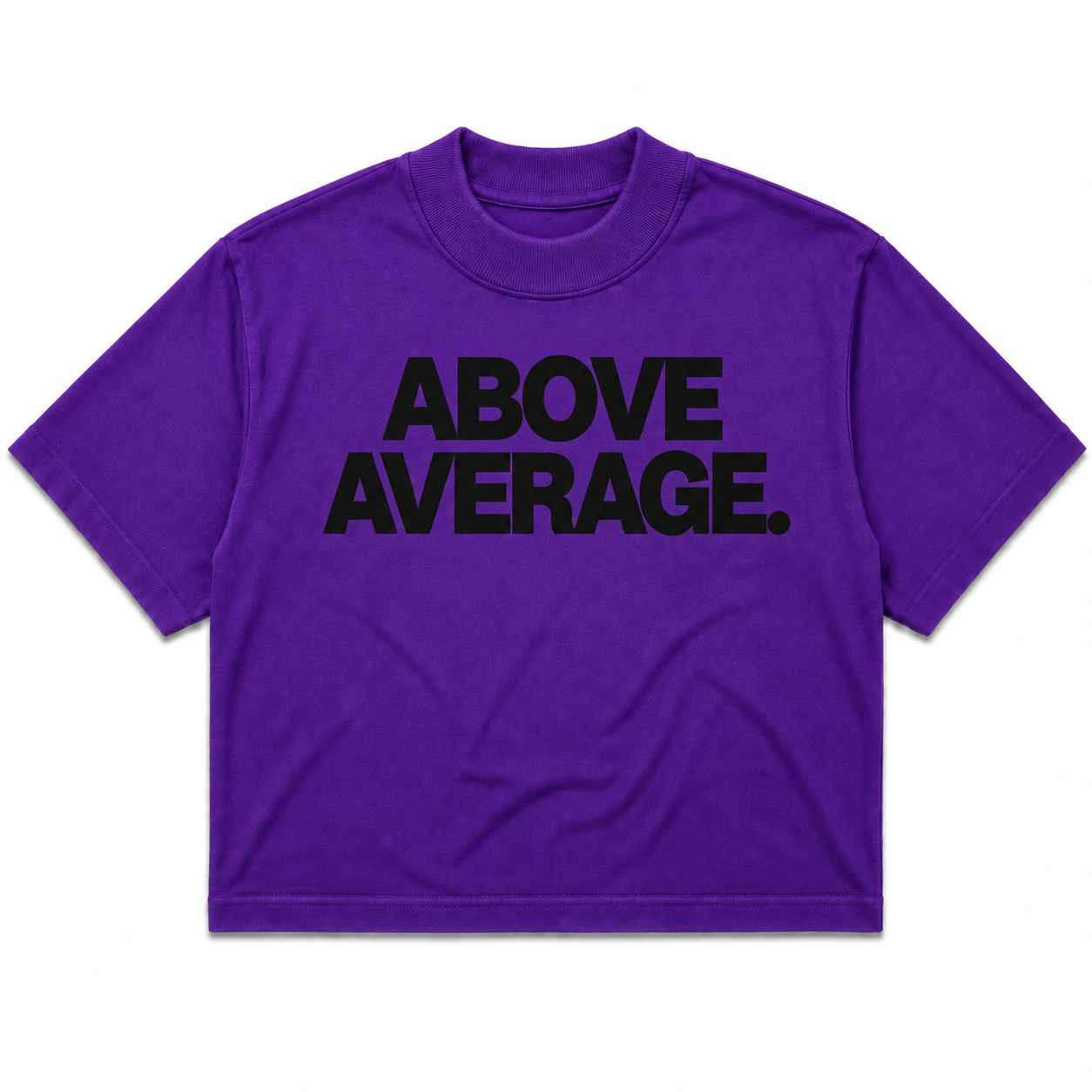 ABOVE AVERAGE PRO CLUB T SHIRT [PURPLE / BLACK LETTERING]
