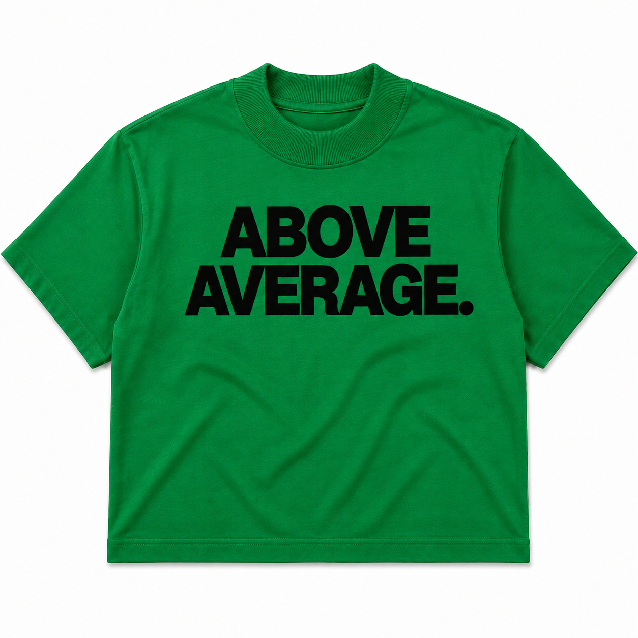 ABOVE AVERAGE PRO CLUB T SHIRT [GREEN/ BLACK LETTERING]