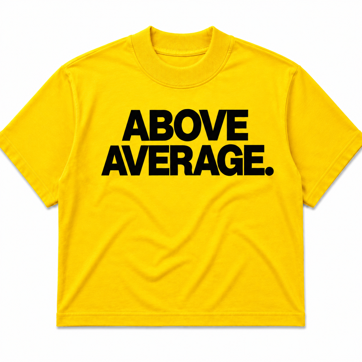 ABOVE AVERAGE PRO CLUB T SHIRT [YELLOW / BLACK LETTERING]